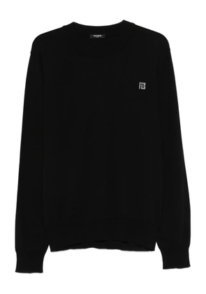Balmain logo-detail long-sleeve T-shirt - Black