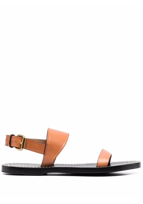 ISABEL MARANT stud detail leather sandals - Brown