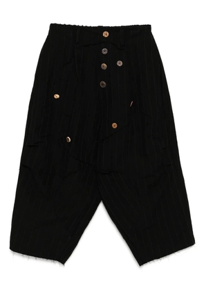 CHIAHUNG SU pinstriped trousers - Black