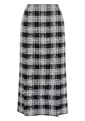 Thom Browne check-pattern calf-length skirt - Black