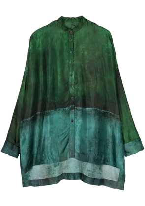 Masnada tie-dye long-sleeve shirt - Green