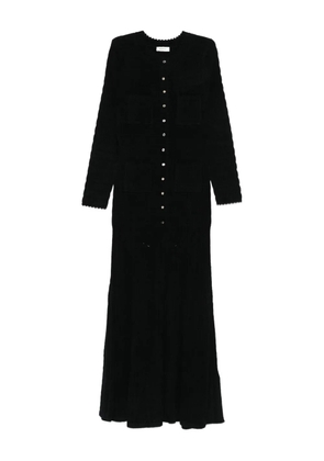 SANDRO button-detailed knitted maxi dress - Black