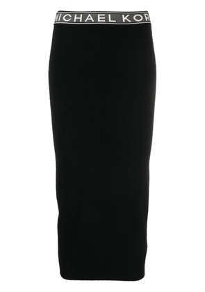 Michael Michael Kors logo-waistband midi skirt - Black