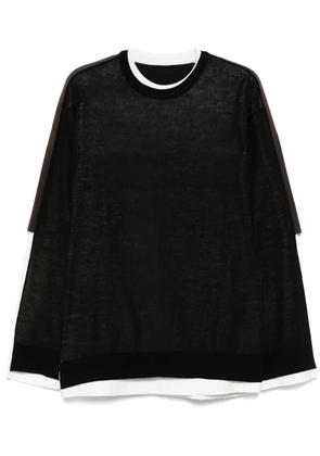 CROQUIS panelled shirt - Black