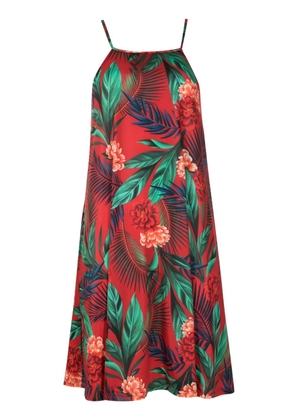 Lygia & Nanny Isis botanical-print shift dress - Red
