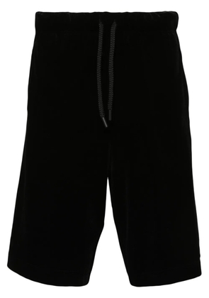 Versace Jeans Couture logo-patch velvet shorts - Black