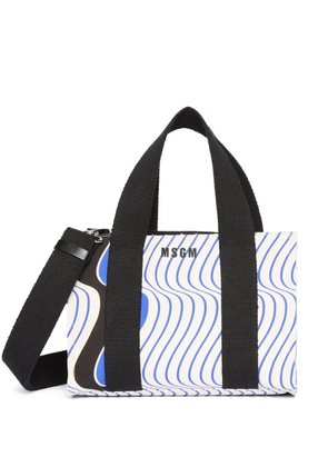 MSGM printed two-way tote bag - Blue