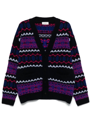 Laneus intarsia-knit cardigan - Blue