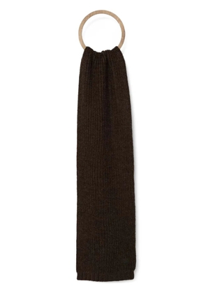 Armani Exchange ribbed scarf - Brown