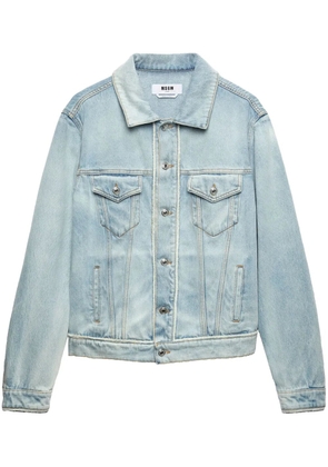 MSGM seam-detail denim jacket - Blue