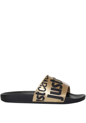 Just Cavalli logo-print slides - Gold