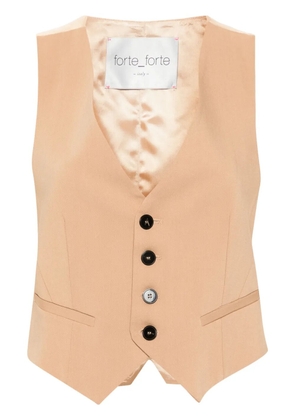 Forte Forte satin-panelled waistcoat - Neutrals