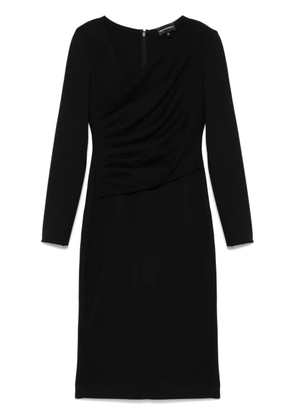Emporio Armani pleated mini dress - Black