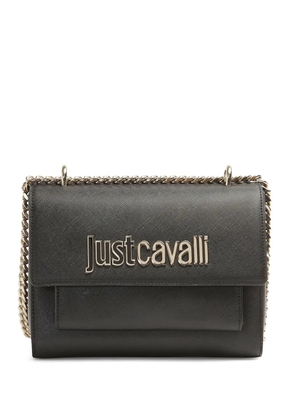 Just Cavalli logo-plaque cross body bag - Black