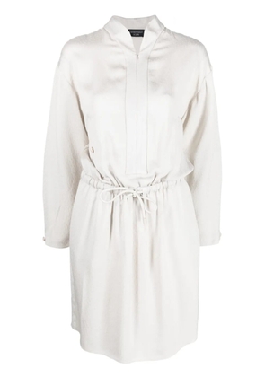 Emporio Armani draped shirt dress - Neutrals