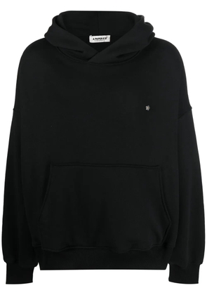A Paper Kid logo-embroidered cotton hoodie - Black