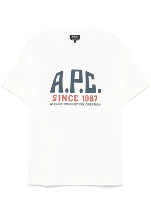 A.P.C. logo-print T-shirt - White