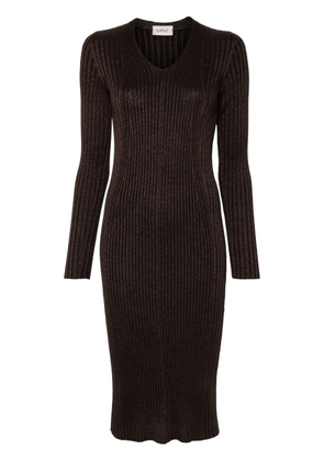 MRZ ribbed-knit midi dress - Brown
