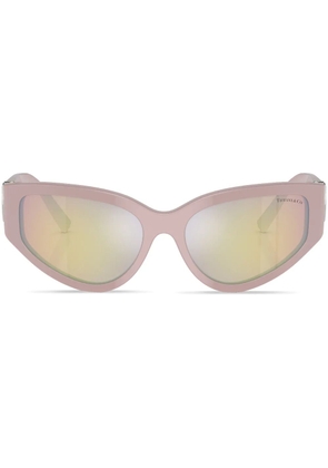 Tiffany & Co Eyewear logo-plaque cat-eye frame sunglasses - Pink