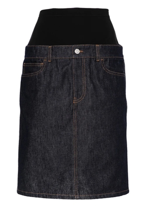 Coperni hybrid denim midi skirt - Blue