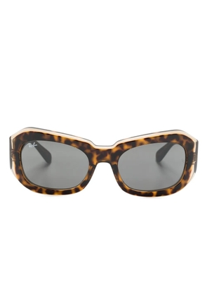 Ray-Ban Beate rectangle-frame sunglasses - Brown