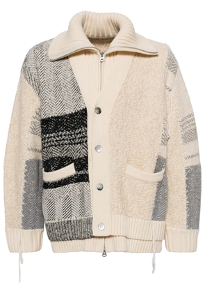 CROQUIS layered-effect cardigan - Neutrals