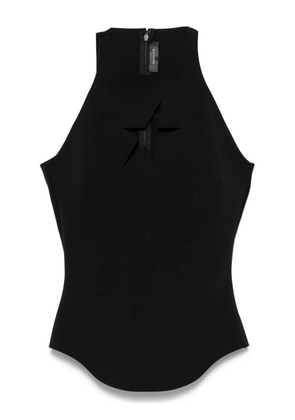Mugler star cut-out top - Black