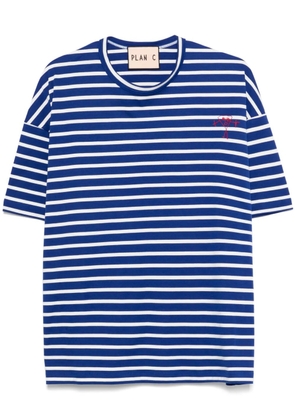 Plan C striped short-sleeve T-shirt - Blue
