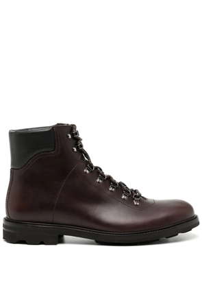 Brioni Oiled leather hiking boots - Brown