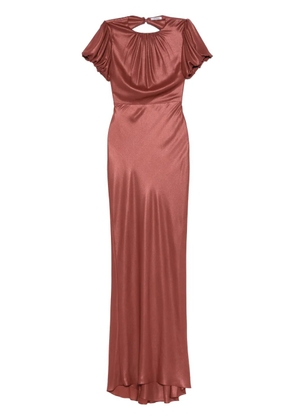 Parlor open-back maxi dress - Brown