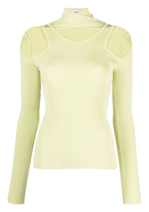 Coperni cut-out ribbed sweater - Green