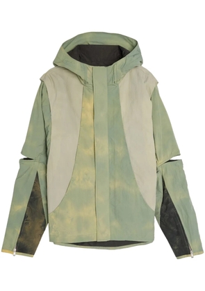 FFFPOSTALSERVICE Storm cut-out hooded jacket - Green