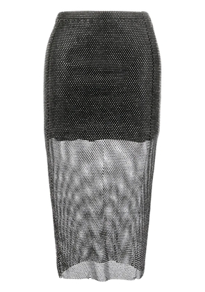 Santa Brands rhinestone-embellished mesh skirt - Black