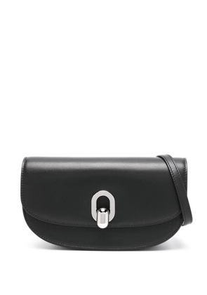 Savette Tondo Crescent leather crossbody bag - Black
