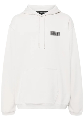 Les Benjamins logo-print cotton hoodie - Grey
