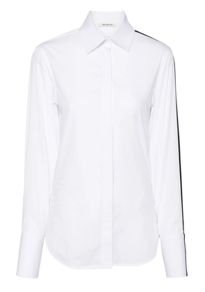 Peter Do side-stripe cotton shirt - White