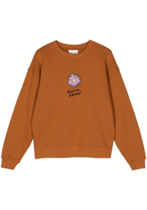 Maison Kitsuné Floating Flower cotton sweatshirt - Brown