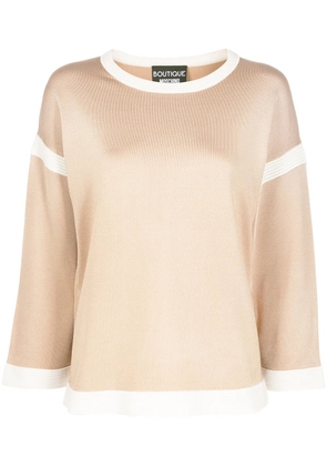Boutique Moschino contrast details jumper - Neutrals