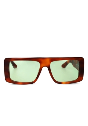 GCDS logo-lettering sunglasses - Brown