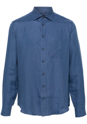 Sease button-up hemp shirt - Blue