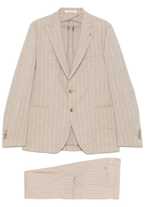 Tagliatore pinstripe suit - Neutrals