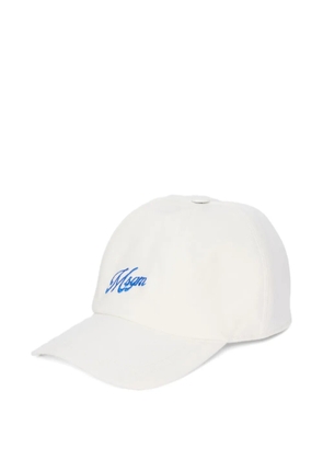 MSGM logo-embroidered cap - White