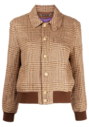 Ralph Lauren Collection plaid-check bomber jacket - Brown