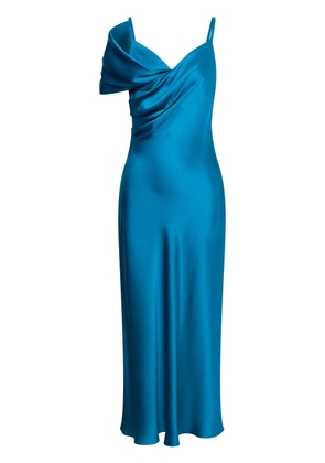 Alberta Ferretti draped midi dress - Blue