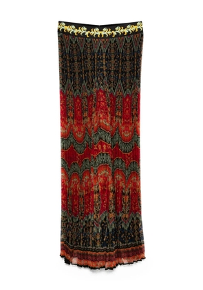 alice + olivia Copen pleated printed skirt - Black