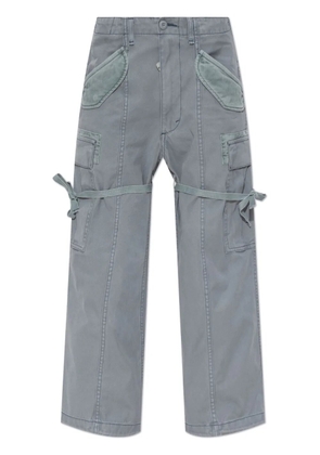 R13 cropped cargo trousers - Blue