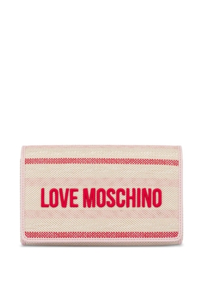 Love Moschino embroidered-logo crossbody bag - Pink