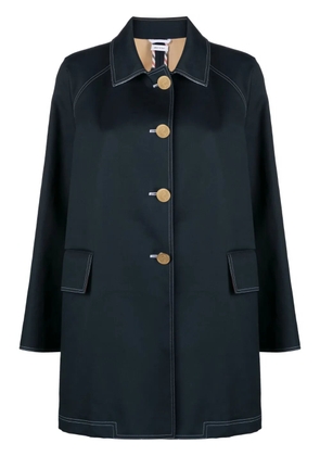 Thom Browne RWB-stripe cropped car coat - Blue