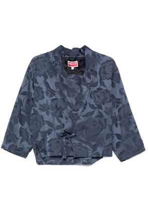 Kenzo floral-jacquard jacket - Blue