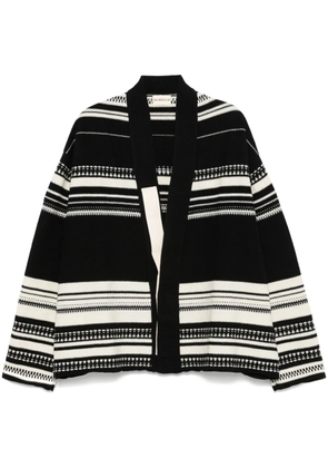 MORDECAI striped cardigan - Black